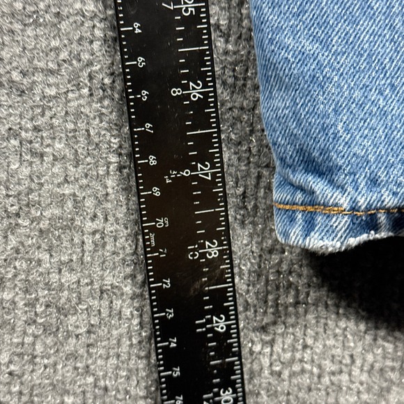 Levi's 501 Jeans Womens W28 L30 Light Wash Distressed Button Fly Denim - Picture 7 of 13